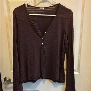 Splendid Women's Brown Long Sleeve Top